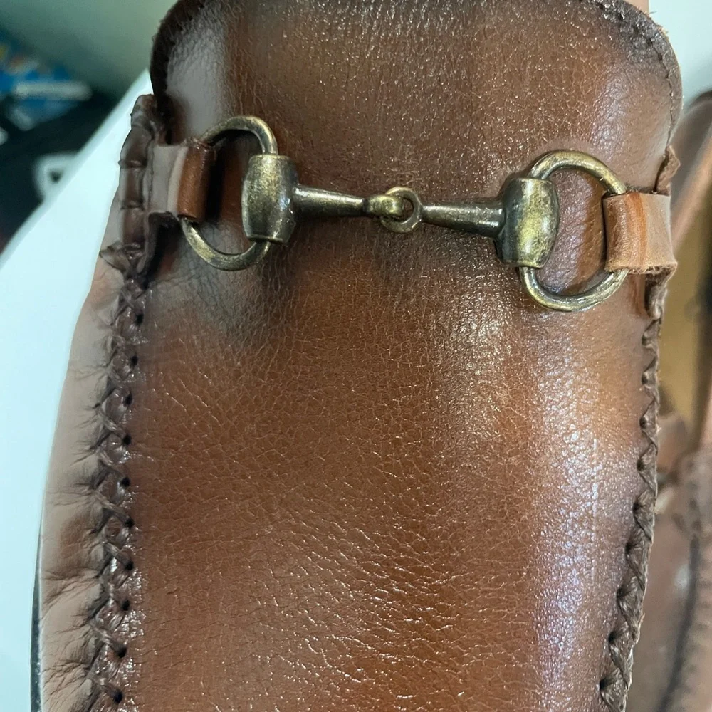 Studio Infinite cognac Dalton Leather loafer horse bit US size 12 made in Brazil